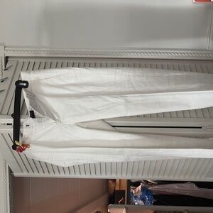 Banana Republic White Straight Leg Pants